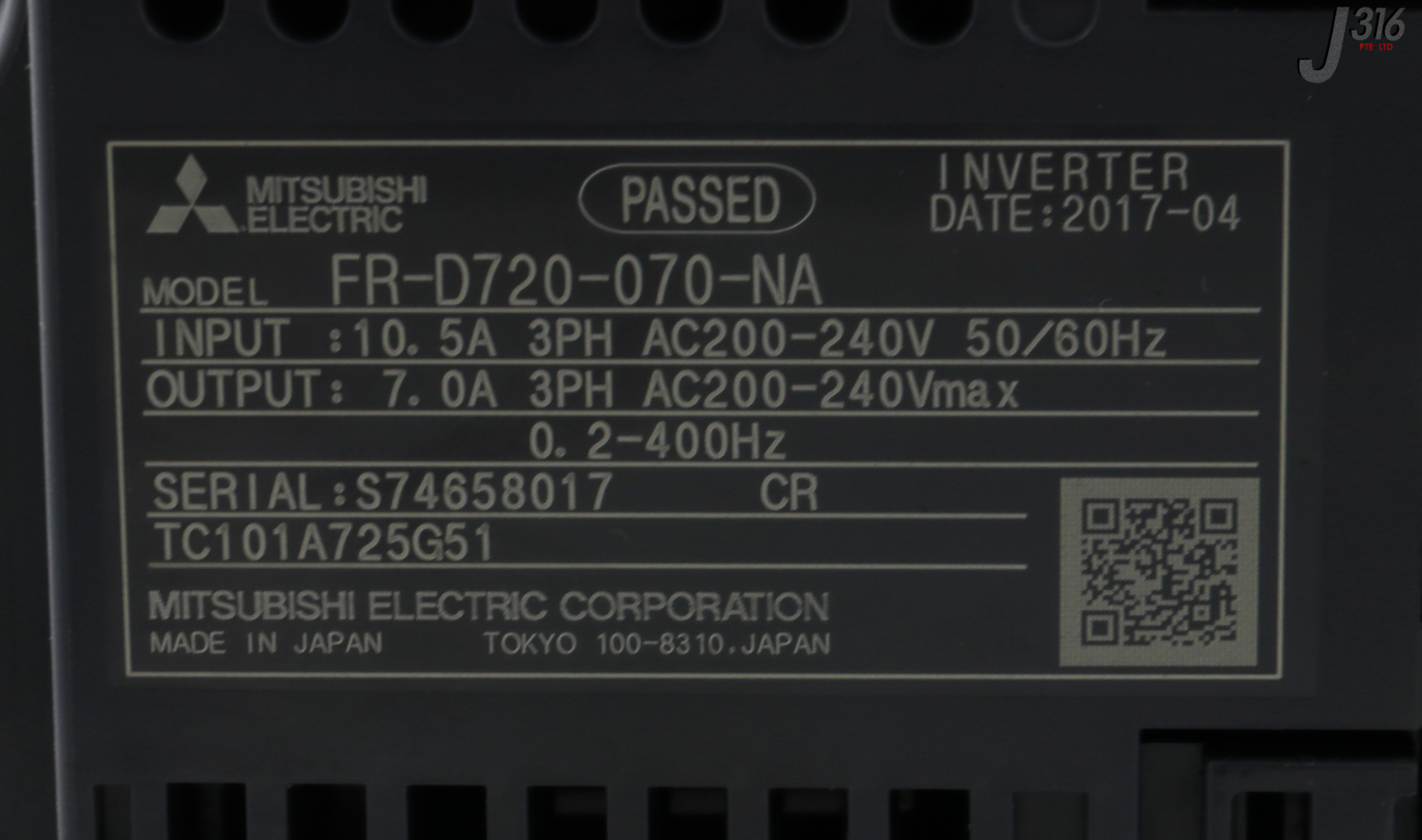 28518 MITSUBISHI ELECTRIC AMAT VARIABLE SPEED FREQUENCY DRIVE INVERTER 28518 mitsubishi electric amat variable speed frequency drive inverter